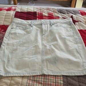 LOFT Light Blue Mini Skirt